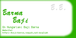 barna baji business card